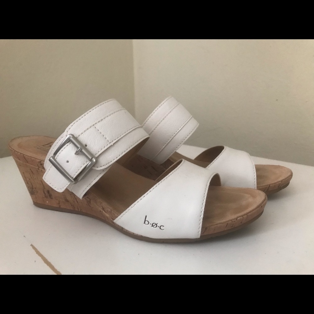 White B.O.C. Wedge Sandal.